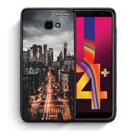 Thumbnail for Θήκη Samsung J4 Plus City Lights από τη Smartfits με σχέδιο στο πίσω μέρος και μαύρο περίβλημα | Samsung J4 Plus City Lights case with colorful back and black bezels
