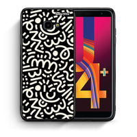 Thumbnail for Θήκη Samsung J4 Plus Doodle Art από τη Smartfits με σχέδιο στο πίσω μέρος και μαύρο περίβλημα | Samsung J4 Plus Doodle Art case with colorful back and black bezels