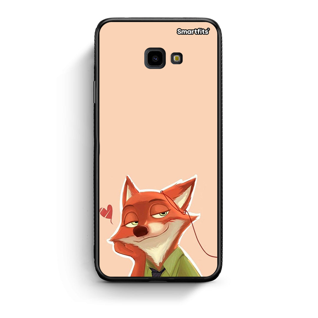 Samsung J4 Plus Nick Wilde And Judy Hopps Love 1 θήκη από τη Smartfits με σχέδιο στο πίσω μέρος και μαύρο περίβλημα | Smartphone case with colorful back and black bezels by Smartfits