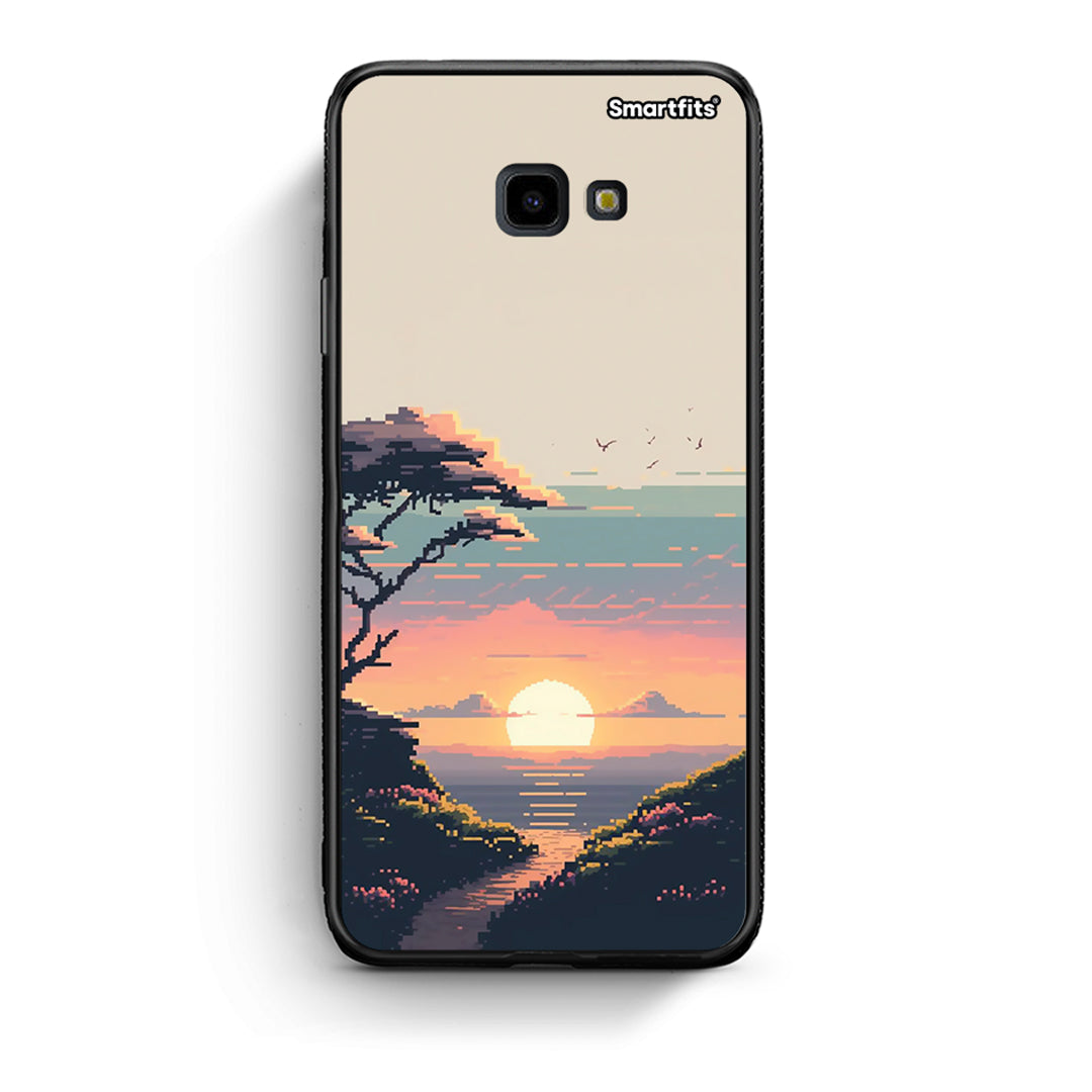 Samsung J4 Plus Pixel Sunset Θήκη από τη Smartfits με σχέδιο στο πίσω μέρος και μαύρο περίβλημα | Smartphone case with colorful back and black bezels by Smartfits