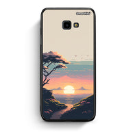 Thumbnail for Samsung J4 Plus Pixel Sunset Θήκη από τη Smartfits με σχέδιο στο πίσω μέρος και μαύρο περίβλημα | Smartphone case with colorful back and black bezels by Smartfits