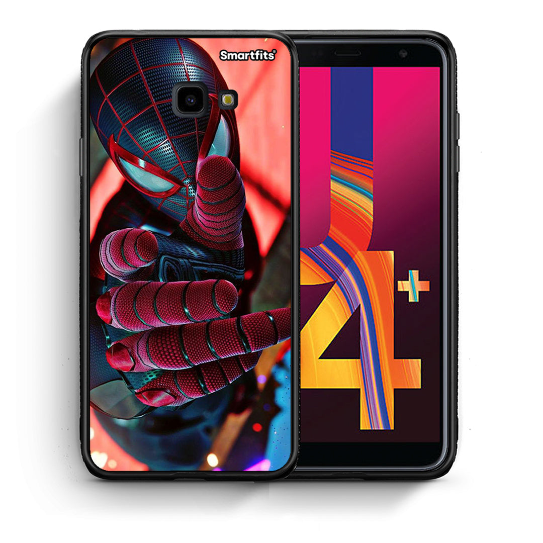 Θήκη Samsung J4 Plus Spider Hand από τη Smartfits με σχέδιο στο πίσω μέρος και μαύρο περίβλημα | Samsung J4 Plus Spider Hand case with colorful back and black bezels