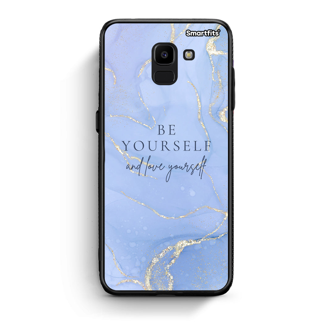 samsung J6 Be Yourself θήκη από τη Smartfits με σχέδιο στο πίσω μέρος και μαύρο περίβλημα | Smartphone case with colorful back and black bezels by Smartfits