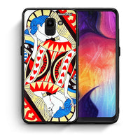 Thumbnail for Θήκη Samsung J6 Card Love από τη Smartfits με σχέδιο στο πίσω μέρος και μαύρο περίβλημα | Samsung J6 Card Love case with colorful back and black bezels