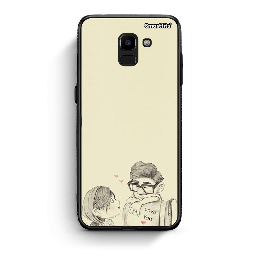 samsung J6 Carl And Ellie θήκη από τη Smartfits με σχέδιο στο πίσω μέρος και μαύρο περίβλημα | Smartphone case with colorful back and black bezels by Smartfits