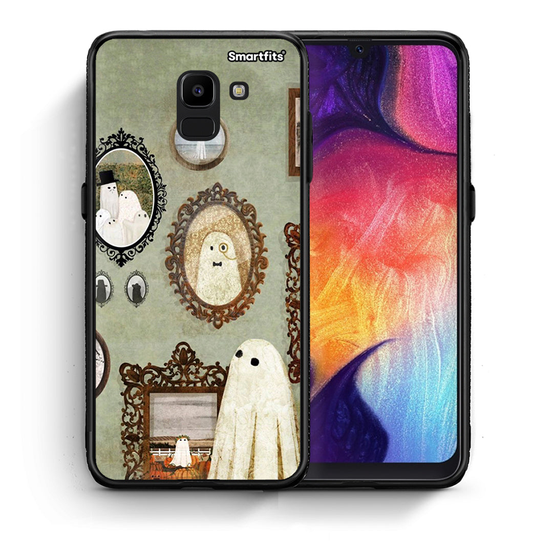 Θήκη Samsung J6 Halloween Ghost Season από τη Smartfits με σχέδιο στο πίσω μέρος και μαύρο περίβλημα | Samsung J6 Halloween Ghost Season case with colorful back and black bezels