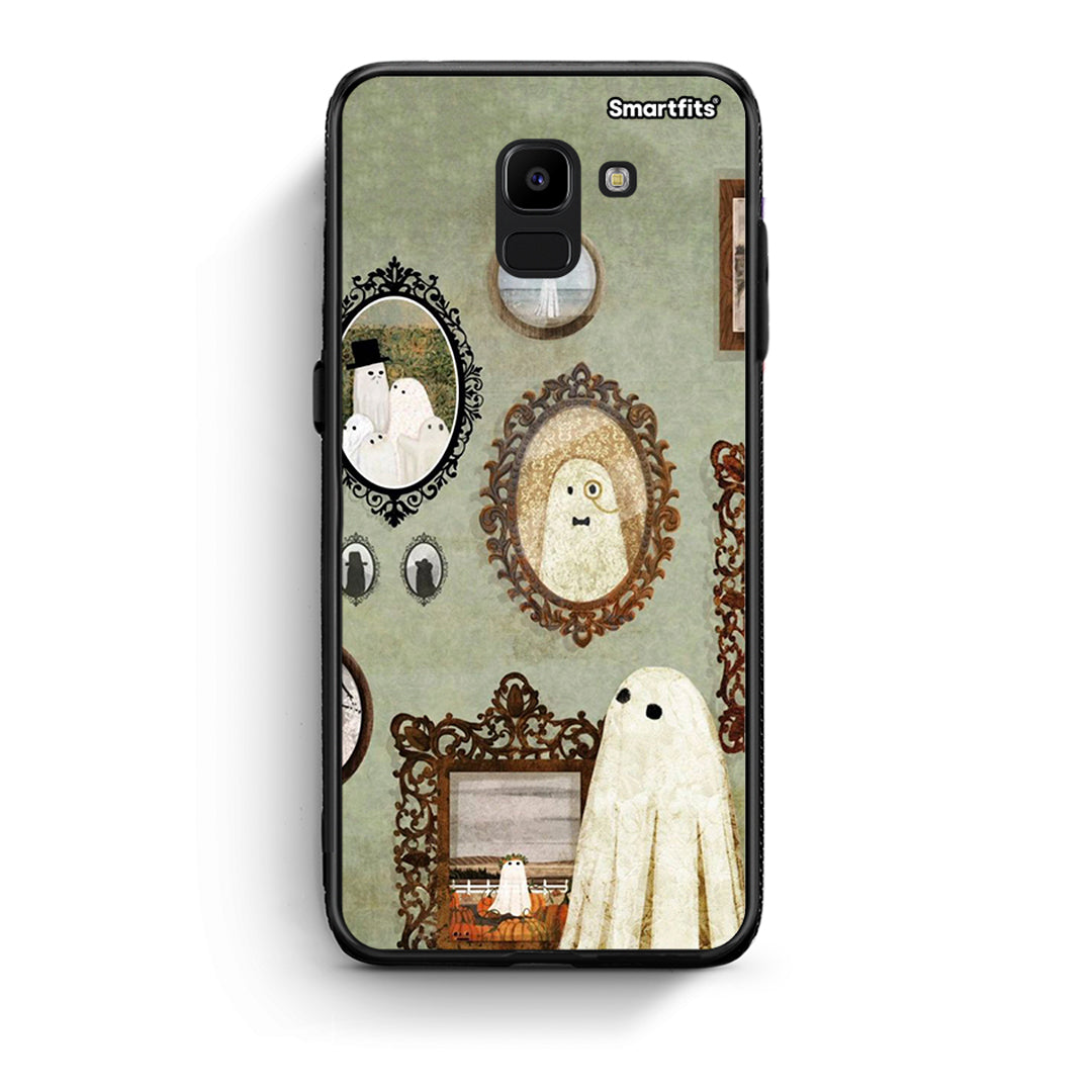 samsung J6 Halloween Ghost Season Θήκη από τη Smartfits με σχέδιο στο πίσω μέρος και μαύρο περίβλημα | Smartphone case with colorful back and black bezels by Smartfits