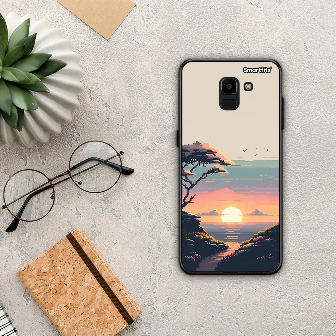 Pixel Sunset - Samsung Galaxy J6 θήκη