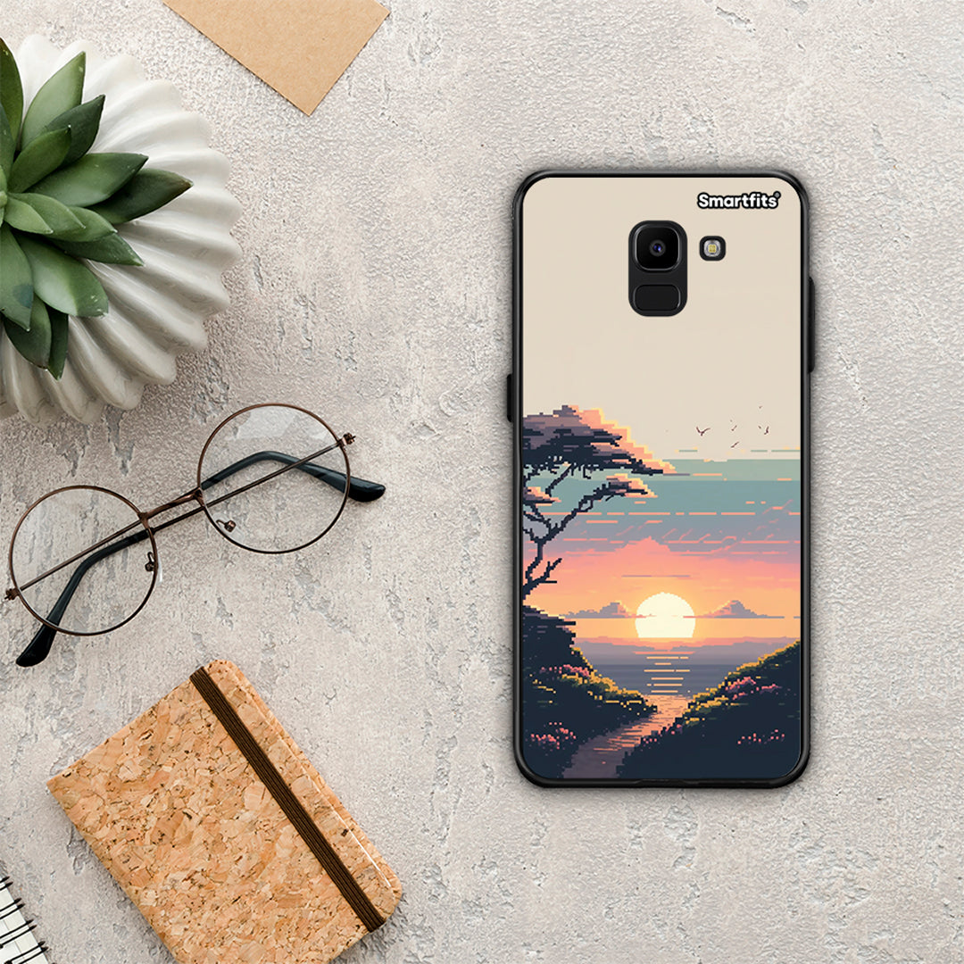 Pixel Sunset - Samsung Galaxy J6 case