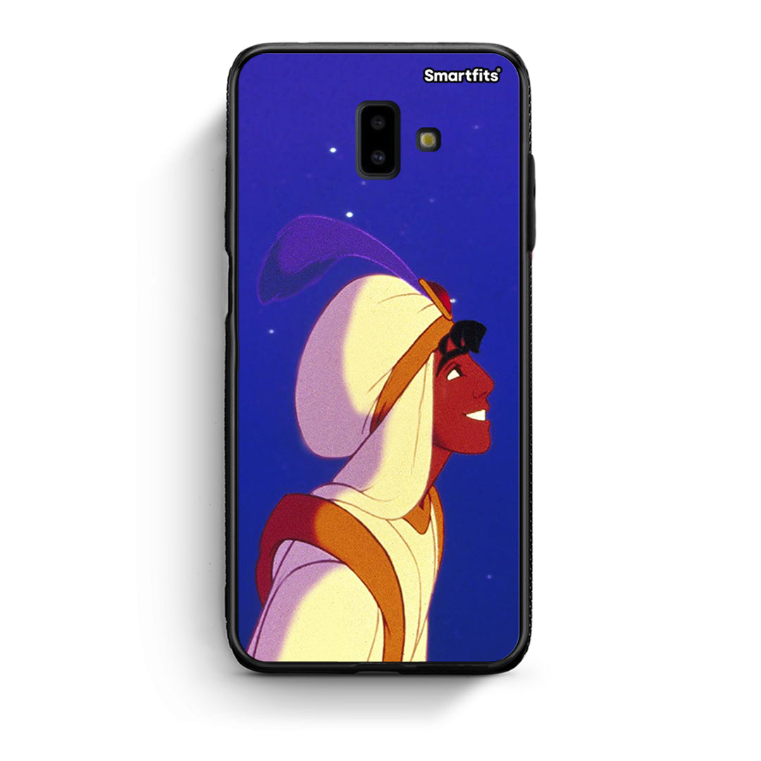 samsung J6+ Alladin And Jasmine Love 1 θήκη από τη Smartfits με σχέδιο στο πίσω μέρος και μαύρο περίβλημα | Smartphone case with colorful back and black bezels by Smartfits