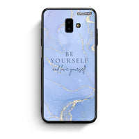 Thumbnail for samsung J6+ Be Yourself θήκη από τη Smartfits με σχέδιο στο πίσω μέρος και μαύρο περίβλημα | Smartphone case with colorful back and black bezels by Smartfits