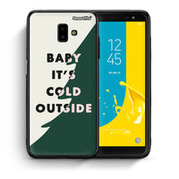 Thumbnail for Θήκη Samsung J6+ Cold Outside από τη Smartfits με σχέδιο στο πίσω μέρος και μαύρο περίβλημα | Samsung J6+ Cold Outside case with colorful back and black bezels