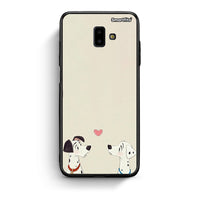 Thumbnail for samsung J6+ Dalmatians Love θήκη από τη Smartfits με σχέδιο στο πίσω μέρος και μαύρο περίβλημα | Smartphone case with colorful back and black bezels by Smartfits
