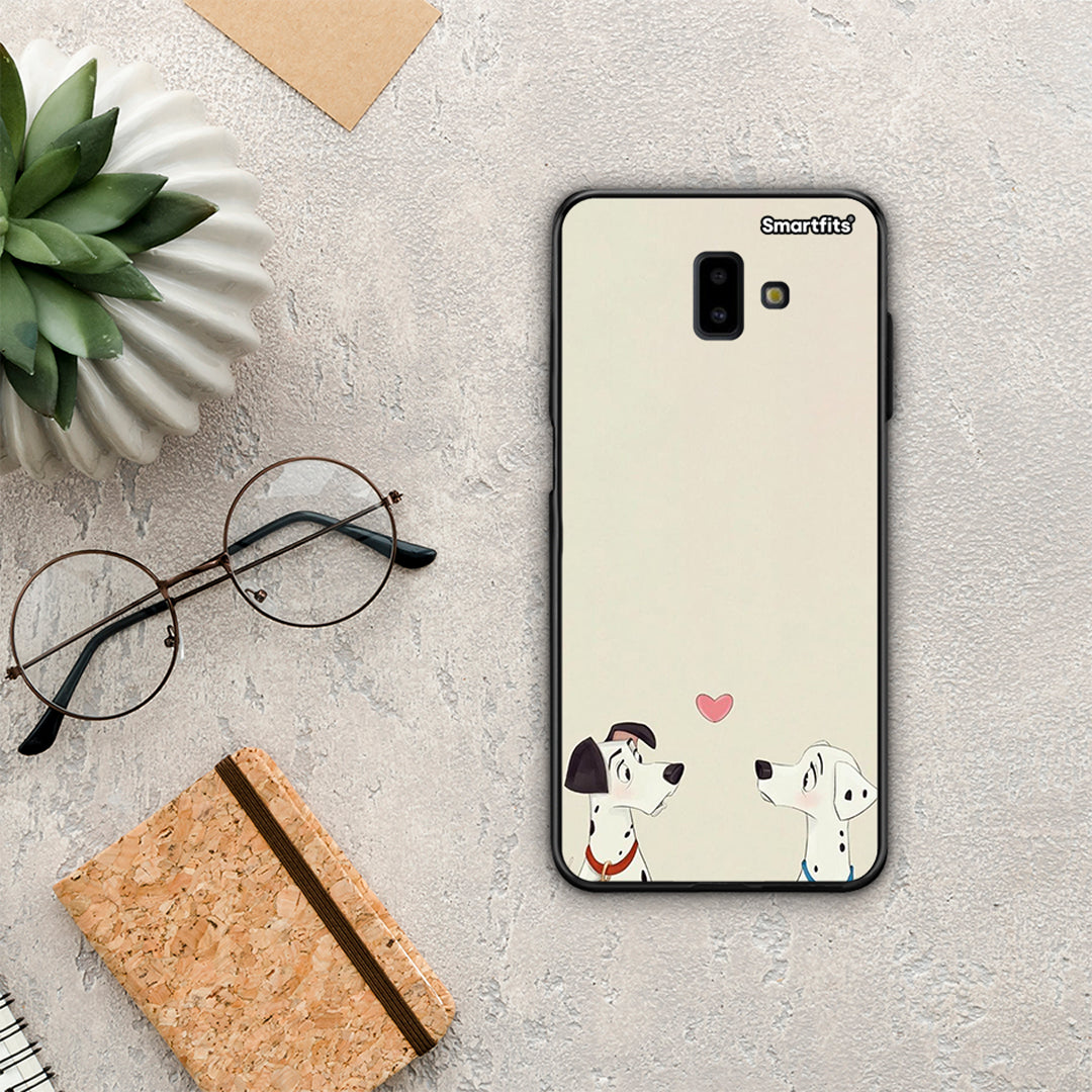 Dalmatians Love - Samsung Galaxy J6+ θήκη