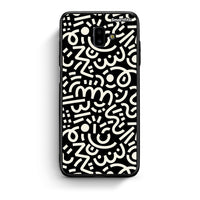 Thumbnail for samsung J6+ Doodle Art Θήκη από τη Smartfits με σχέδιο στο πίσω μέρος και μαύρο περίβλημα | Smartphone case with colorful back and black bezels by Smartfits