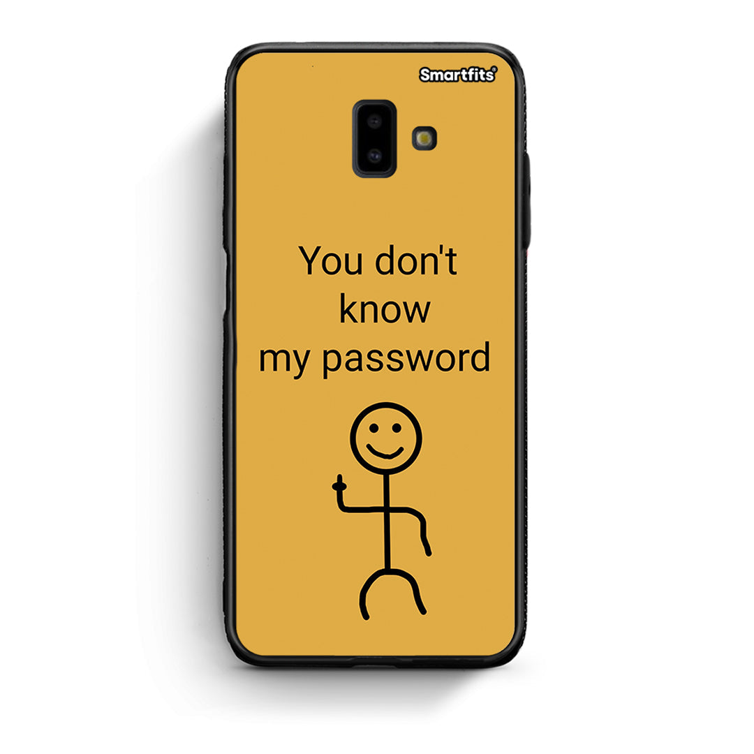 samsung J6+ My Password Θήκη από τη Smartfits με σχέδιο στο πίσω μέρος και μαύρο περίβλημα | Smartphone case with colorful back and black bezels by Smartfits
