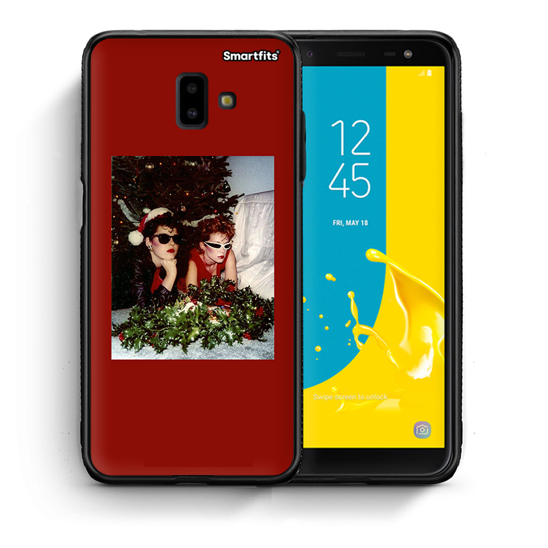 Θήκη Samsung J6+ Waiting For Xmas από τη Smartfits με σχέδιο στο πίσω μέρος και μαύρο περίβλημα | Samsung J6+ Waiting For Xmas case with colorful back and black bezels