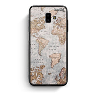 Thumbnail for samsung J6+ World Map Θήκη από τη Smartfits με σχέδιο στο πίσω μέρος και μαύρο περίβλημα | Smartphone case with colorful back and black bezels by Smartfits