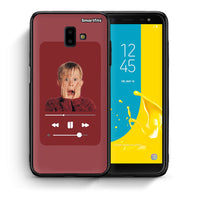 Thumbnail for Θήκη Samsung J6+ Xmas Alone Music από τη Smartfits με σχέδιο στο πίσω μέρος και μαύρο περίβλημα | Samsung J6+ Xmas Alone Music case with colorful back and black bezels