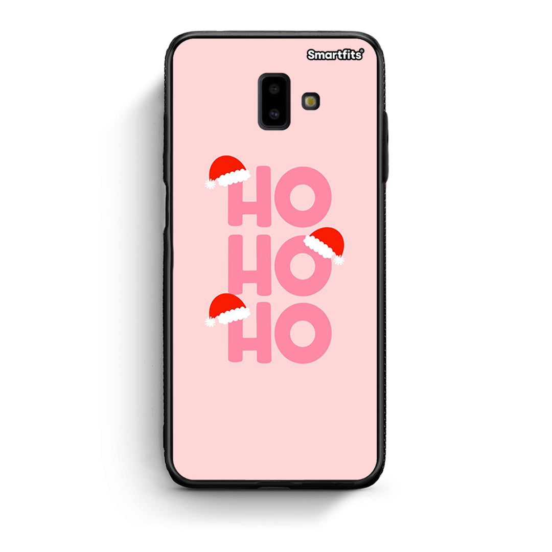 samsung J6+ Xmas Ho Ho Ho θήκη από τη Smartfits με σχέδιο στο πίσω μέρος και μαύρο περίβλημα | Smartphone case with colorful back and black bezels by Smartfits