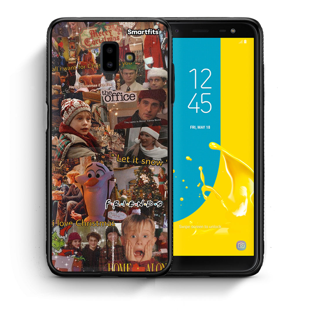 Θήκη Samsung J6+ Xmas Wishes από τη Smartfits με σχέδιο στο πίσω μέρος και μαύρο περίβλημα | Samsung J6+ Xmas Wishes case with colorful back and black bezels