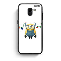 Thumbnail for samsung J6 Xmas Minion Lights θήκη από τη Smartfits με σχέδιο στο πίσω μέρος και μαύρο περίβλημα | Smartphone case with colorful back and black bezels by Smartfits