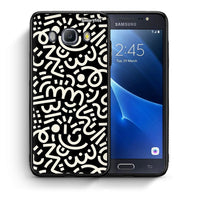 Thumbnail for Θήκη Samsung J7 2016 Doodle Art από τη Smartfits με σχέδιο στο πίσω μέρος και μαύρο περίβλημα | Samsung J7 2016 Doodle Art case with colorful back and black bezels