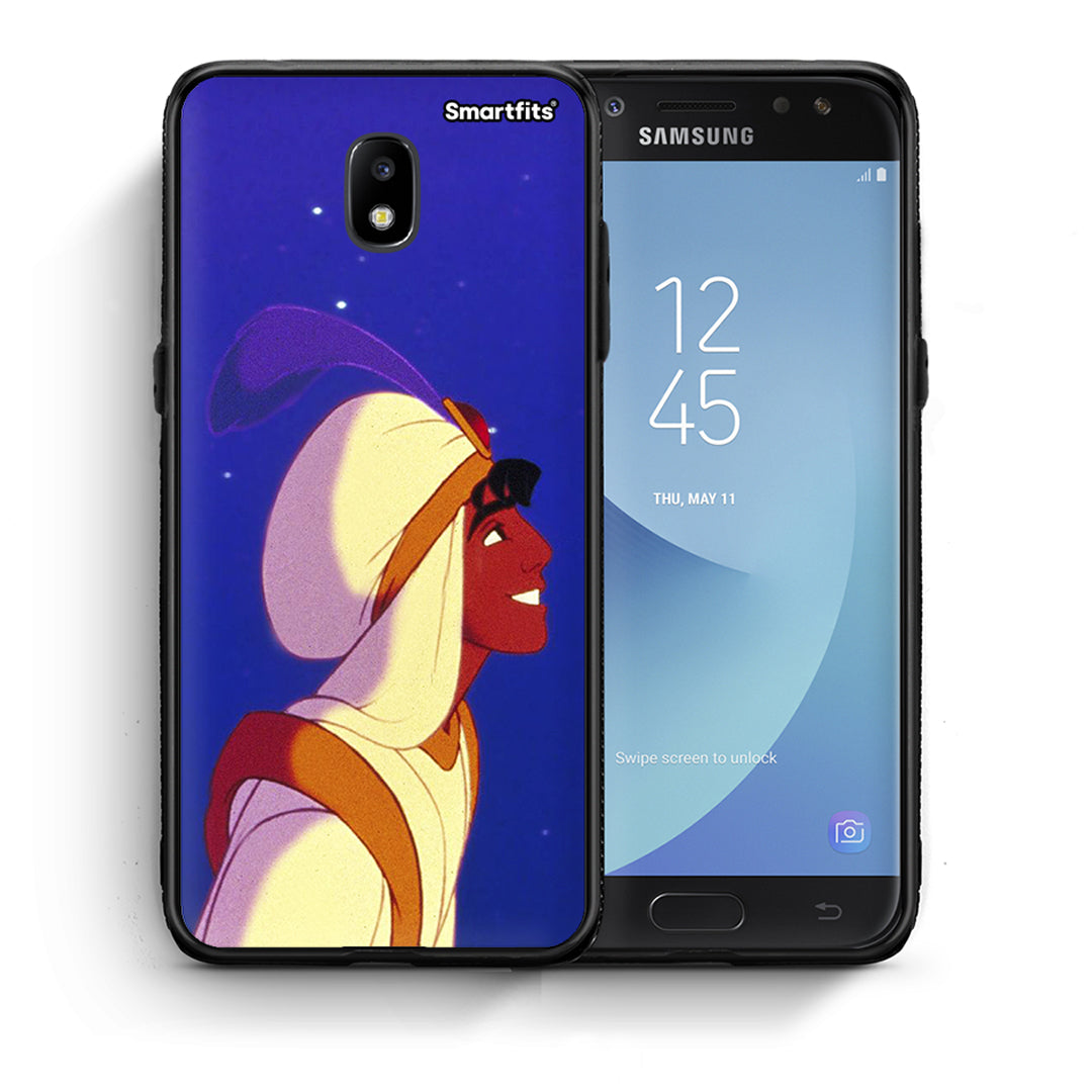 Θήκη Samsung J5 2017 Alladin And Jasmine Love 1 από τη Smartfits με σχέδιο στο πίσω μέρος και μαύρο περίβλημα | Samsung J5 2017 Alladin And Jasmine Love 1 case with colorful back and black bezels