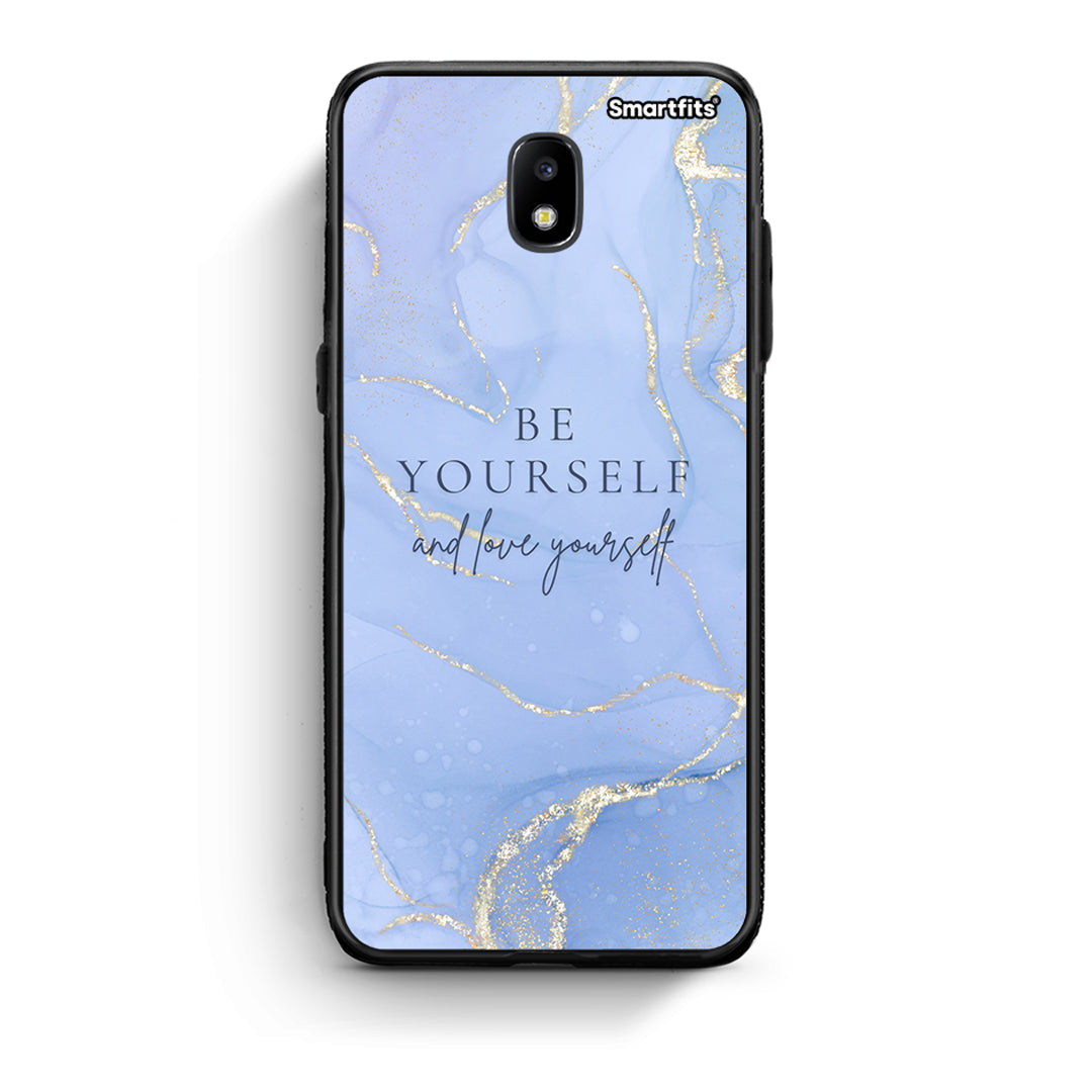 Samsung J7 2017 Be Yourself θήκη από τη Smartfits με σχέδιο στο πίσω μέρος και μαύρο περίβλημα | Smartphone case with colorful back and black bezels by Smartfits