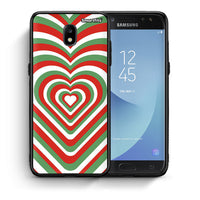 Thumbnail for Θήκη Samsung J7 2017 Christmas Hearts από τη Smartfits με σχέδιο στο πίσω μέρος και μαύρο περίβλημα | Samsung J7 2017 Christmas Hearts case with colorful back and black bezels