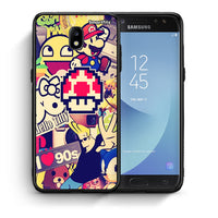 Thumbnail for Θήκη Samsung J7 2017 Love The 90s από τη Smartfits με σχέδιο στο πίσω μέρος και μαύρο περίβλημα | Samsung J7 2017 Love The 90s case with colorful back and black bezels