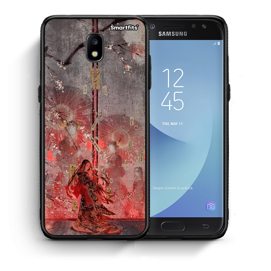 Θήκη Samsung J5 2017 Nezuko Kamado από τη Smartfits με σχέδιο στο πίσω μέρος και μαύρο περίβλημα | Samsung J5 2017 Nezuko Kamado case with colorful back and black bezels