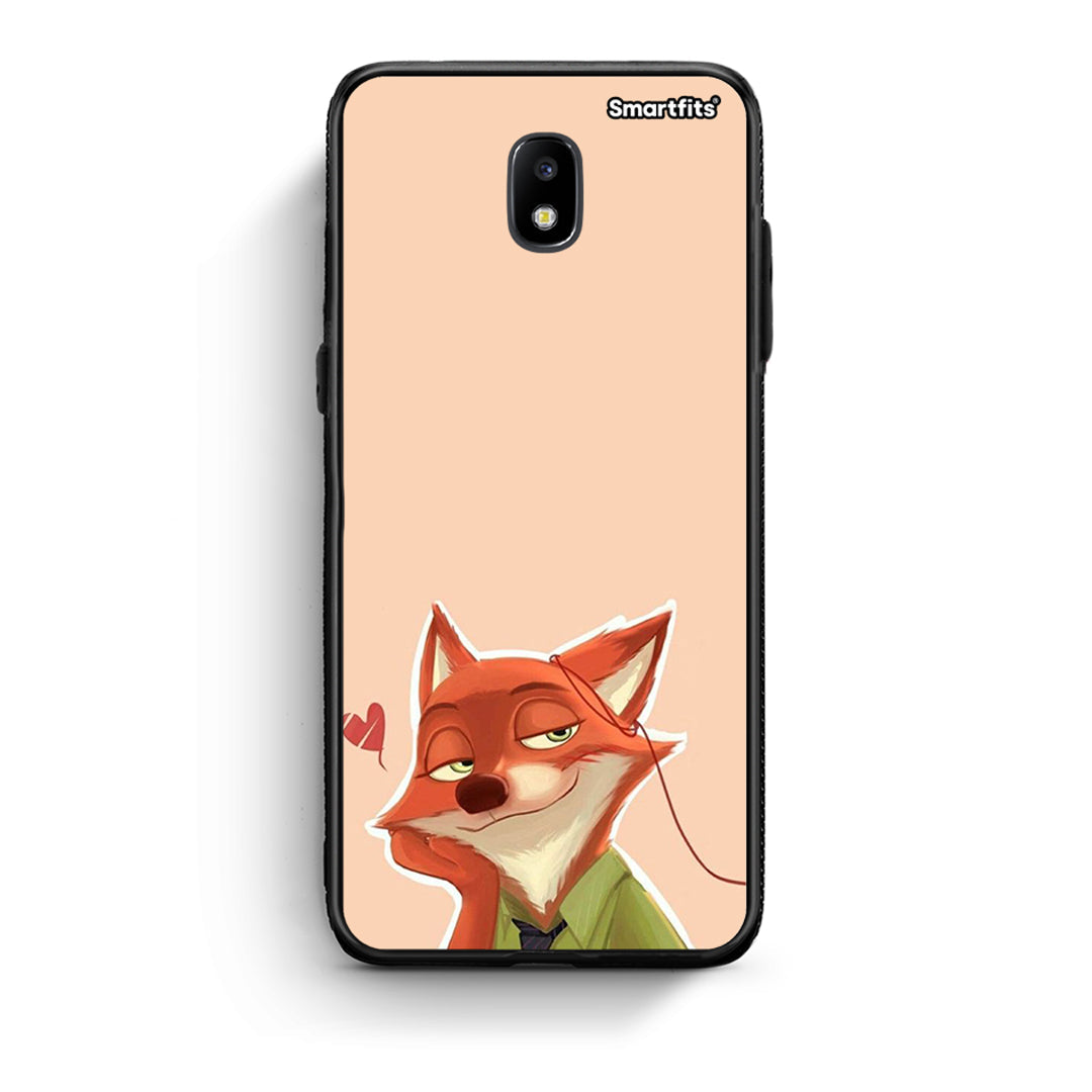 Samsung J5 2017 Nick Wilde And Judy Hopps Love 1 θήκη από τη Smartfits με σχέδιο στο πίσω μέρος και μαύρο περίβλημα | Smartphone case with colorful back and black bezels by Smartfits