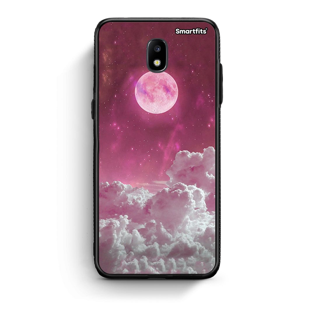 Samsung J7 2017 Pink Moon θήκη από τη Smartfits με σχέδιο στο πίσω μέρος και μαύρο περίβλημα | Smartphone case with colorful back and black bezels by Smartfits