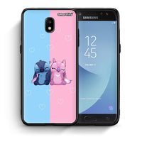 Thumbnail for Θήκη Samsung J7 2017 Stitch And Angel από τη Smartfits με σχέδιο στο πίσω μέρος και μαύρο περίβλημα | Samsung J7 2017 Stitch And Angel case with colorful back and black bezels