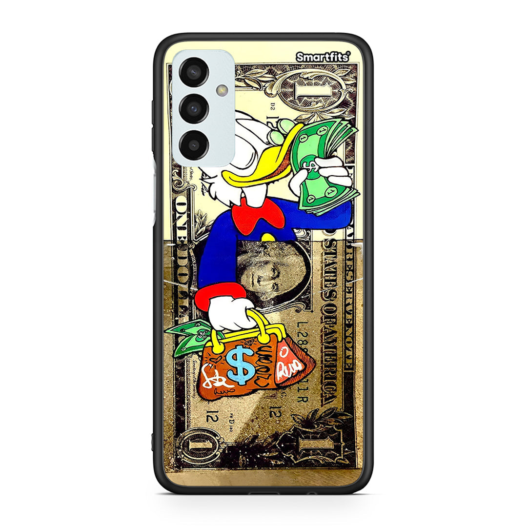 Samsung M13 Duck Money θήκη από τη Smartfits με σχέδιο στο πίσω μέρος και μαύρο περίβλημα | Smartphone case with colorful back and black bezels by Smartfits