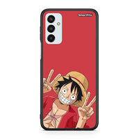 Thumbnail for Samsung M13 Pirate Luffy θήκη από τη Smartfits με σχέδιο στο πίσω μέρος και μαύρο περίβλημα | Smartphone case with colorful back and black bezels by Smartfits