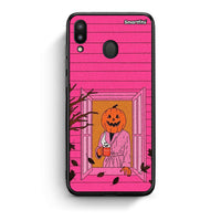 Thumbnail for Samsung M20 Halloween Pumpkin Lady Θήκη από τη Smartfits με σχέδιο στο πίσω μέρος και μαύρο περίβλημα | Smartphone case with colorful back and black bezels by Smartfits