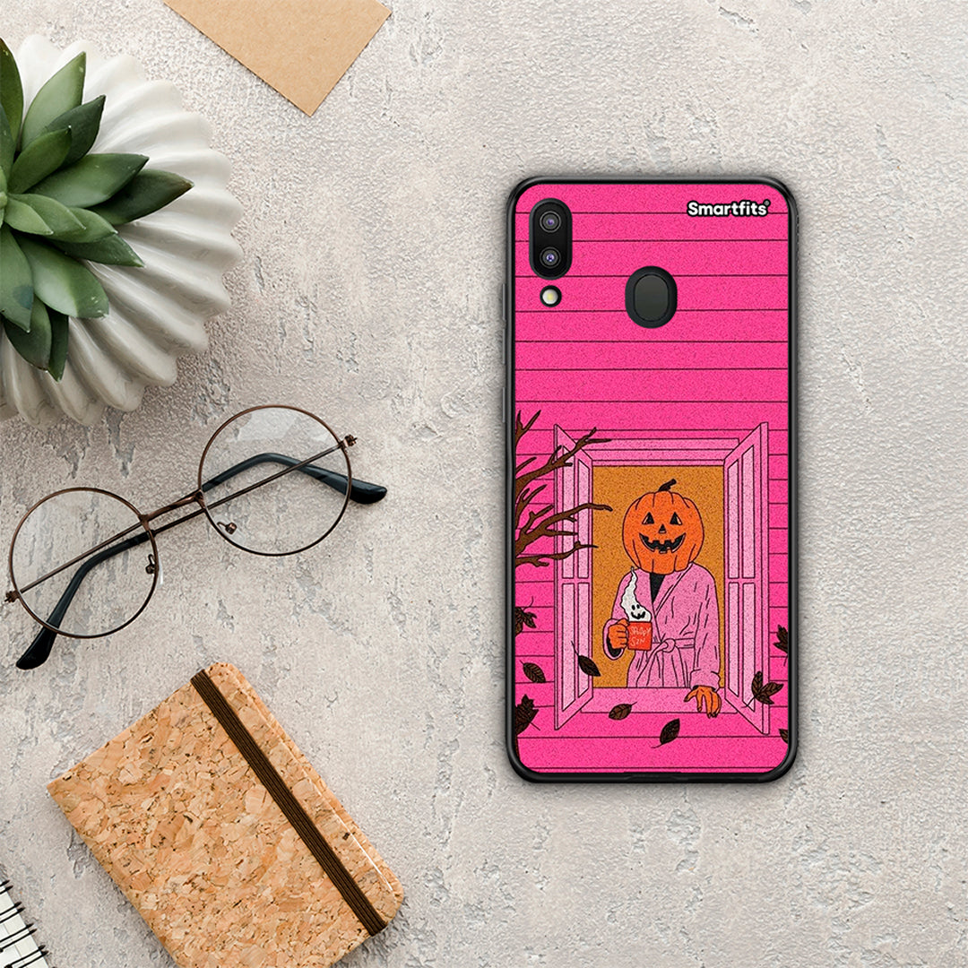 Halloween Pumpkin Lady - Samsung Galaxy M20 case