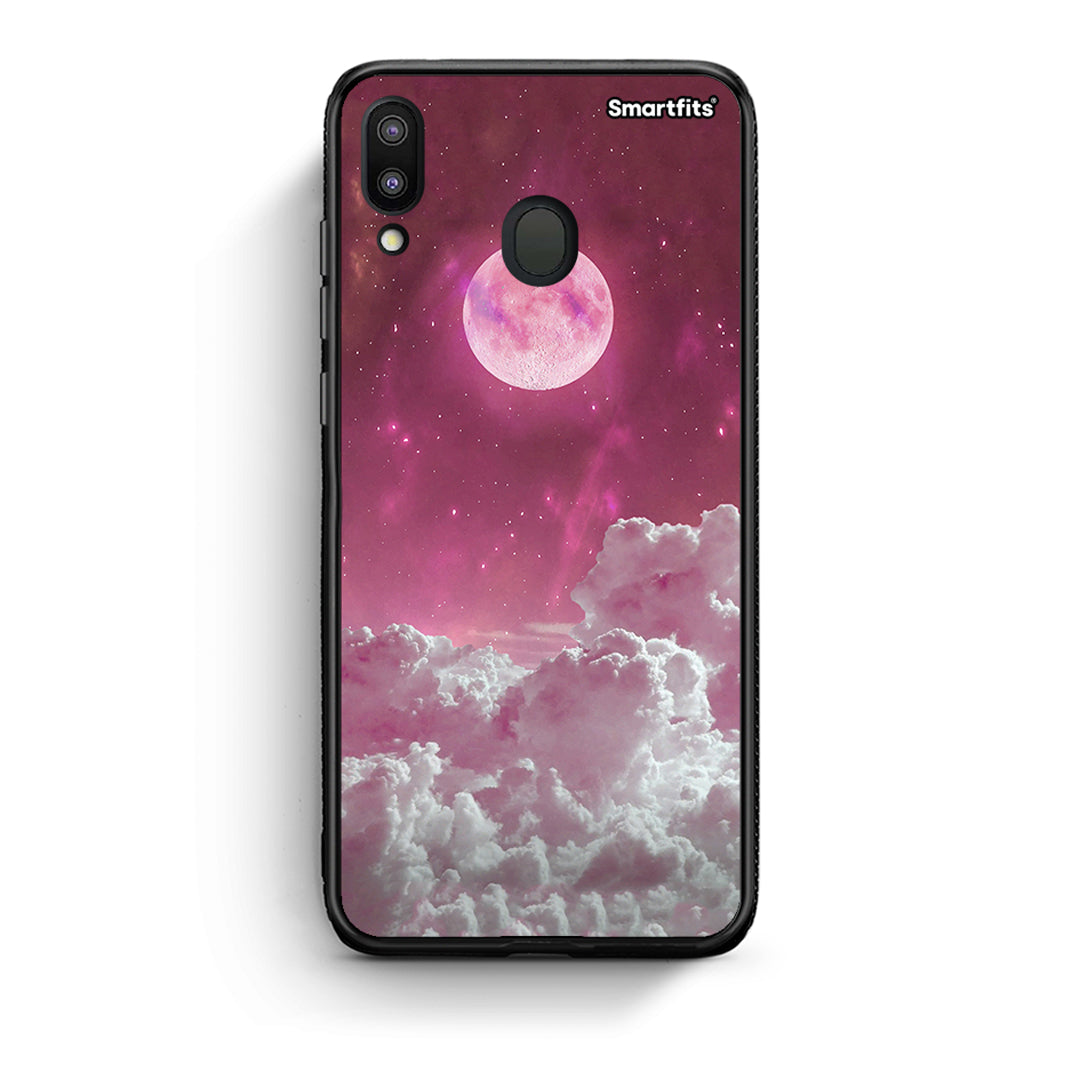 Samsung M20 Pink Moon Θήκη από τη Smartfits με σχέδιο στο πίσω μέρος και μαύρο περίβλημα | Smartphone case with colorful back and black bezels by Smartfits