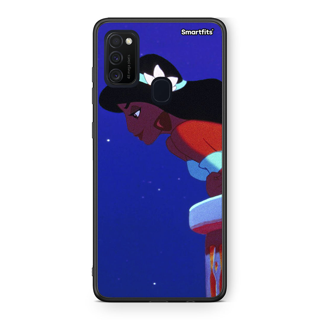 Samsung M21/M31 Alladin And Jasmine Love 2 θήκη από τη Smartfits με σχέδιο στο πίσω μέρος και μαύρο περίβλημα | Smartphone case with colorful back and black bezels by Smartfits