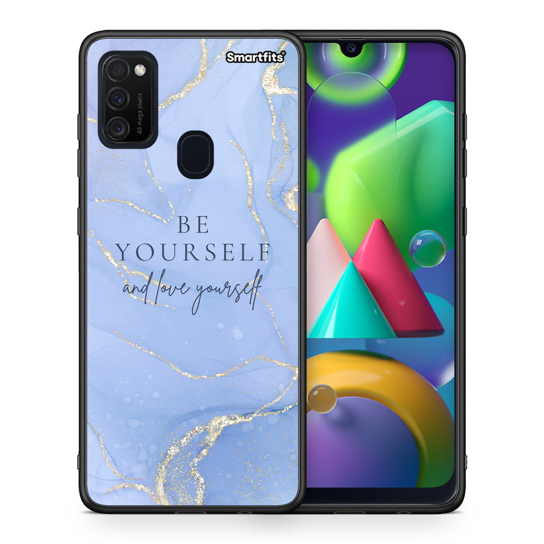 Θήκη Samsung M21/M31 Be Yourself από τη Smartfits με σχέδιο στο πίσω μέρος και μαύρο περίβλημα | Samsung M21/M31 Be Yourself case with colorful back and black bezels