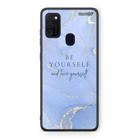 Thumbnail for Samsung M21/M31 Be Yourself θήκη από τη Smartfits με σχέδιο στο πίσω μέρος και μαύρο περίβλημα | Smartphone case with colorful back and black bezels by Smartfits