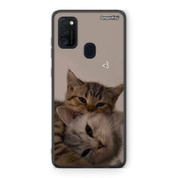 Thumbnail for Samsung M21 / M31 Cats In Love Θήκη από τη Smartfits με σχέδιο στο πίσω μέρος και μαύρο περίβλημα | Smartphone case with colorful back and black bezels by Smartfits