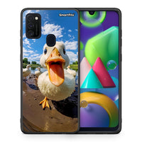 Thumbnail for Θήκη Samsung M21/M31 Duck Face από τη Smartfits με σχέδιο στο πίσω μέρος και μαύρο περίβλημα | Samsung M21/M31 Duck Face case with colorful back and black bezels