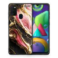 Thumbnail for Θήκη Samsung M21/M31 Glamorous Pink Marble από τη Smartfits με σχέδιο στο πίσω μέρος και μαύρο περίβλημα | Samsung M21/M31 Glamorous Pink Marble case with colorful back and black bezels