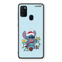 Thumbnail for Samsung M21/M31 Santa Stich θήκη από τη Smartfits με σχέδιο στο πίσω μέρος και μαύρο περίβλημα | Smartphone case with colorful back and black bezels by Smartfits