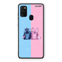 Thumbnail for Samsung M21/M31 Stitch And Angel θήκη από τη Smartfits με σχέδιο στο πίσω μέρος και μαύρο περίβλημα | Smartphone case with colorful back and black bezels by Smartfits