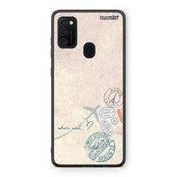 Thumbnail for Samsung M21 / M31 Where Next Θήκη από τη Smartfits με σχέδιο στο πίσω μέρος και μαύρο περίβλημα | Smartphone case with colorful back and black bezels by Smartfits