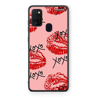 Thumbnail for Samsung M21/M31 XOXO Lips θήκη από τη Smartfits με σχέδιο στο πίσω μέρος και μαύρο περίβλημα | Smartphone case with colorful back and black bezels by Smartfits